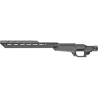 Long, futuristic rifle with a vented handguard and angular stock, resembling a sci-fi assault gun.