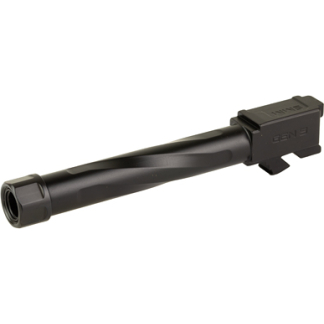 Black cylindrical bicycle accessory component with a mounting bracket on one end and threaded socket on the other.