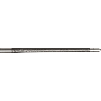 Long carbon fiber tube with metal end caps on both ends, featuring a dark textured weave pattern