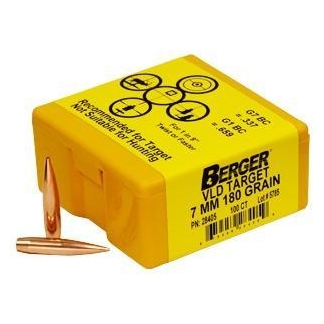 Berger VLD Target Bullets 7mm .284" 180 gr HPBT 100/ct