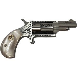 NAA  50th Anniversary Stainless Steel Handgun .22 WMR 5rd Capacity 1.625" Barrel White Pearl Grip Limited Edition
