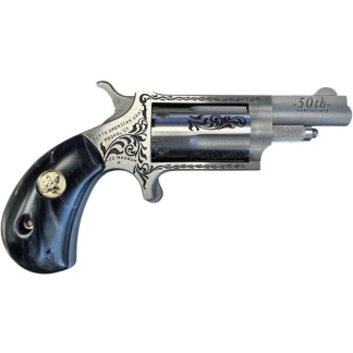 NAA  50th Anniversary Stainless Steel Handgun .22 WMR 5rd Capacity 1.625" Barrel Black Pearl Grip Limited Edition