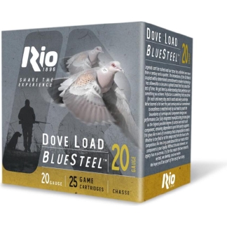 Rio Bluesteel Dove Load Shotshells 20 ga 3" 1oz #6 1350 fps 25/ct