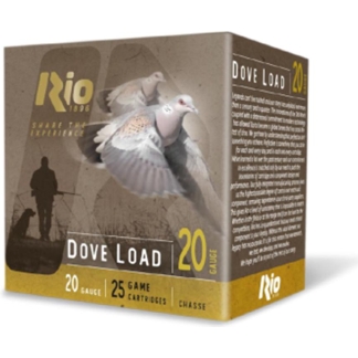 Rio Dove Load Shotshells 20 ga 2.75" 7/8oz #8 1250 fps 25/ct