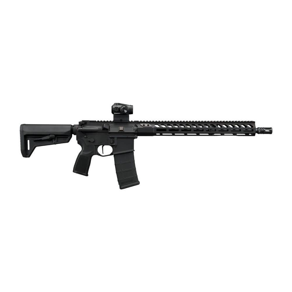 https3A2F2Fmediachattanoogashootingcom2Fimages2Fproduct2FXI7441142FXI7441141jpg | ATFirearms Black AR-style rifle with a collapsible stock, long rail handguard, and a mounted red-dot sight.