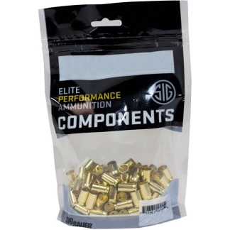 Sig Sauer Unprimed Brass Handgun Cartridge Cases 9mm Luger 100/ct