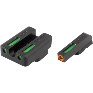 Truglo TFX Pro Tritium Fiber-Optic Xtreme Handgun Sight Set For CZ P10 - Front Orange/Green Rear