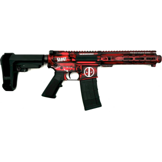 ZEUS ARMS AETHER DEADPOOL 5.56 PISTOL 7.5" RED/BLK SBA3 BRACE 1-30RD MAG