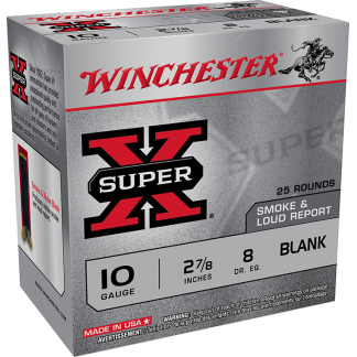 WINCHESTER 10 GA 2-7/8" SUPER-X BLANK – SMOKE & NOISE 25 RD/BX 10 BX/CS