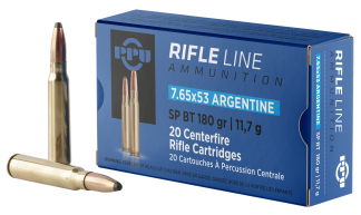 PPU 7.65X53 ARGENTINE SP 180GR 20RD BOX 10 BOXES PER CASE