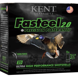 Kent Fasteel Precison Plated Steel Load 12ga. 3 1/2in. 1 1/2oz. BB 2 25 rd.