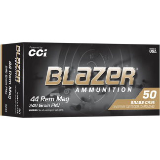 CCI Blazer Brass Pistol Ammo 44 Magnum 240 gr. FMJ 50 rd.