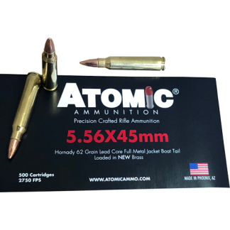ATOMIC 5.56X45 62GR FMJ - 500RD BULK