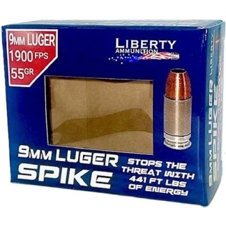 LIBERTY SPIKE 9MM 55GR - COPPR HP 20RD 50BX/CS