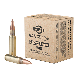 PPU RANGE 7.62X51 145GR FMJBT 20/500