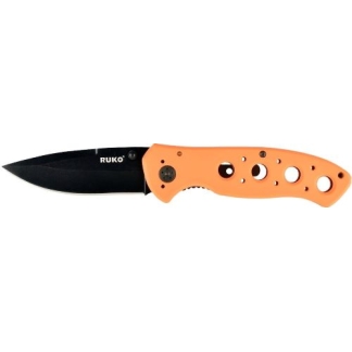 RUKO FOLDER 3.25" BLAZE ORANGE - HANDLE CLAMSHELL
