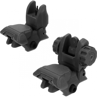 TacFire AR-15 45 Same Plane/Low Profile Pop Up Sights Black Polymer