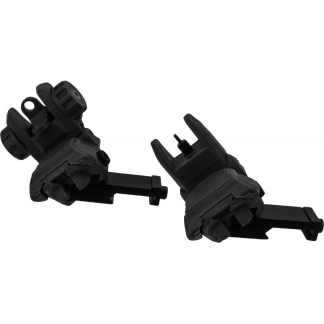 TacFire AR-15 45 Degree/Low Profile Pop Up Sights Black Polymer