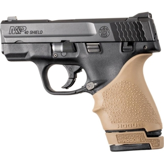 Hogue OverMolded Rubber Grip Extension Base Pad for S&W M&P 40 Shield 7rd Magazines FDE