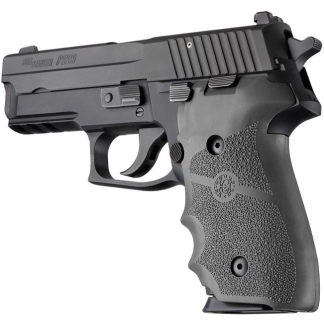 Hogue Overmolded Rubber Grip Handgun Grips for Sig Sauer P228/P229 Slate Grey with Finger Grooves