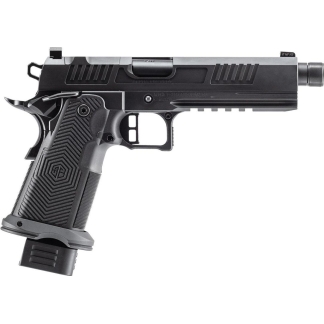 Alpha Foxtrot AF1911-Romulus MOS Adapter Handgun 9mm Luger 17(1) & 20rd(1) Magazines 5" Threaded Barrel DLC Black