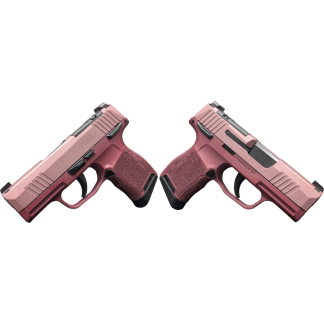 SIG SAUER P365 CRANBERRY BLUSH TWO TONE 9MM PSTL 3.10" BLK O.R.  2-10RD MAGS MANUAL SAFETY