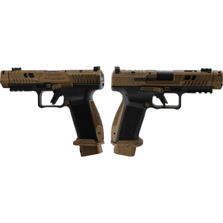 CENTURY CANIK TTI COMBAT TOPO ENGRAVED BRONZE/BLK 9MM PISTOL 4.6" 2-18RD